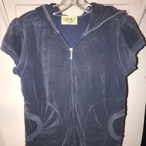 👄JUICY COUTURE👄 short sleeve terry hooded jacket